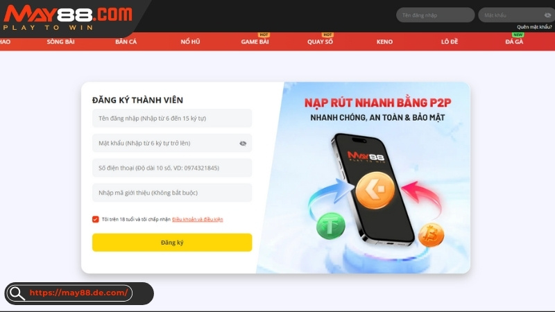 Cách đăng ký tài khoản May88 chi tiết nhất Cách đăng ký tài khoản May88 chi tiết nhất