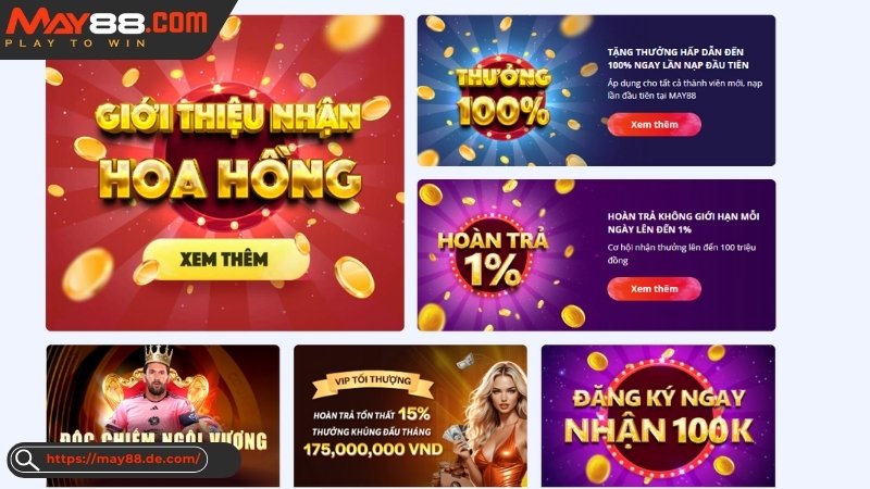 Các chính sách khuyến mãi khi nạp tiền May88 hot nhất Các chính sách khuyến mãi khi nạp tiền May88 hot nhất