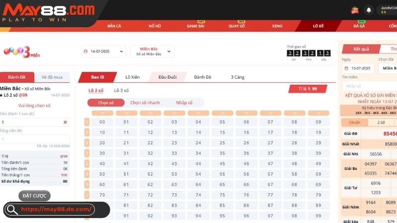 Lô đề 3 miền May88 Lô đề 3 miền May88